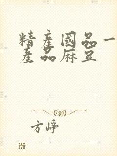 精产国品一二三产品麻豆