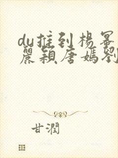 du推到杨幂赵丽颖唐嫣刘诗诗郑爽