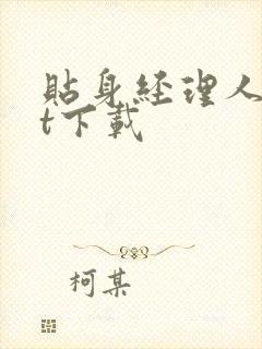 贴身经理人txt下载