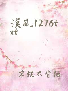 汉风1276txt