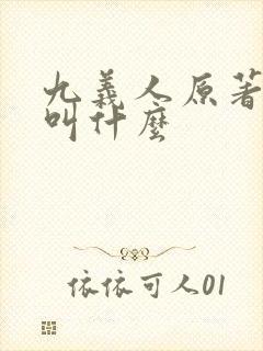 九义人原著小说叫什么