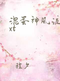 混蛋神风流史txt