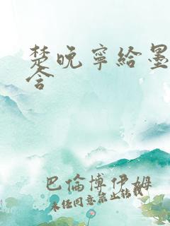 楚晚宁给墨燃口含