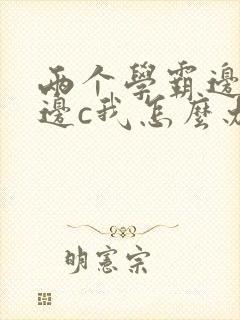 两个学霸边做题边c我怎么办