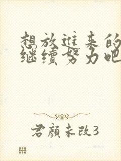 想放进来的话就继续努力吧