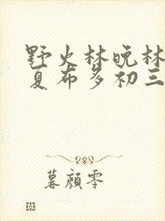 野火林晚林潮生夏布多初三边缘