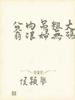 公肉吊粗大双色翁浪妇无码AV