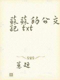苏苏的公交车日记 txt