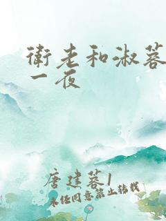 卫老和淑蓉销魂一夜