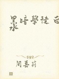 黑暗学徒 白开水