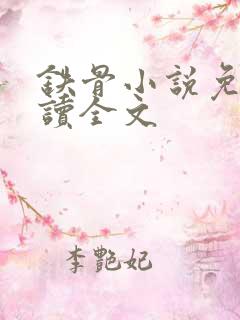 铁骨小说免费阅读全文