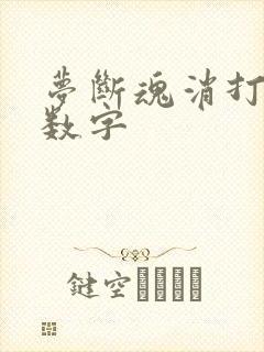 梦断魂消打三个数字