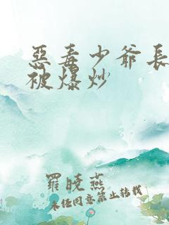 恶毒少爷长大后被爆炒