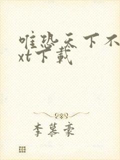 唯恐天下不乱txt下载