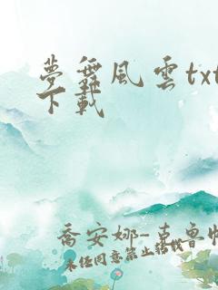 梦舞风云txt下载