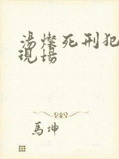 汤灿死刑犯枪决现场