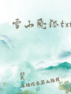 雪山飞狐txt
