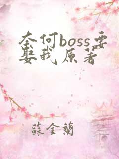 奈何boss要娶我原著