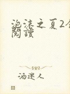 泡沫之夏2全文阅读