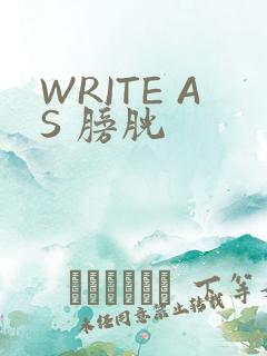 WRITE AS 膀胱