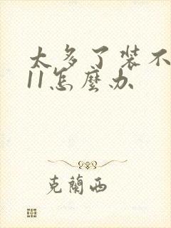 太多了装不下h11怎么办