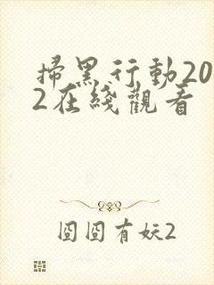 扫黑行动2022在线观看