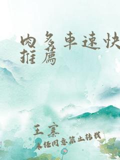 肉多车速快的书推荐