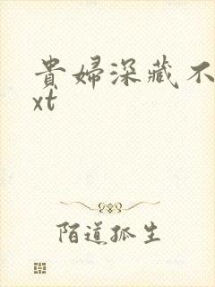 贵妇深藏不露txt