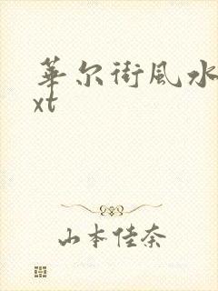 华尔街风水师txt