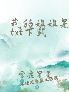我的姐姐是美女txt下载