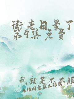 卫老日晕了淑蓉第9集免费