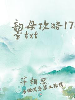 韵母攻略176章txt