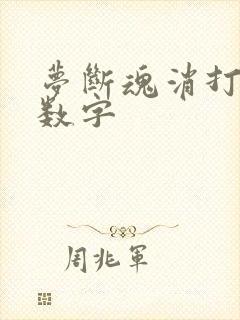 梦断魂消打三个数字