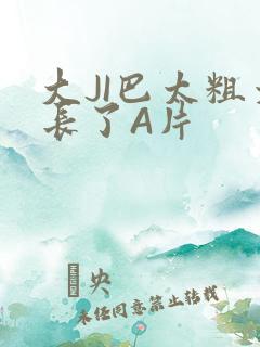 大JI巴太粗太长了A片