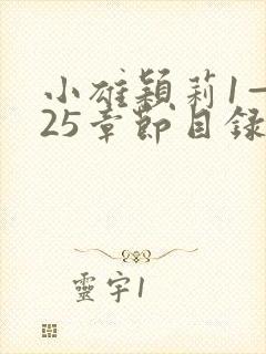 小雄颖莉1—925章节目录