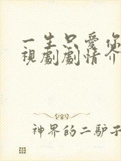 一生只爱你 电视剧剧情介绍