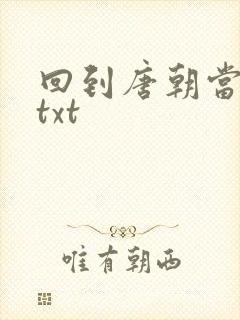 回到唐朝当皇帝txt