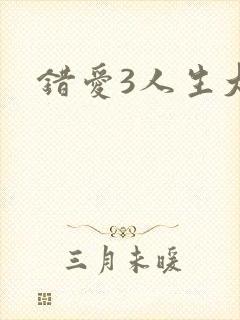 错爱3人生大事