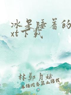 冰是睡着的水txt下载