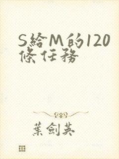 S给M的120条任务