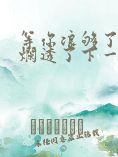 等你浪够了b也烂透了下一句