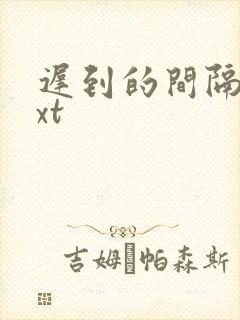 迟到的间隔年txt