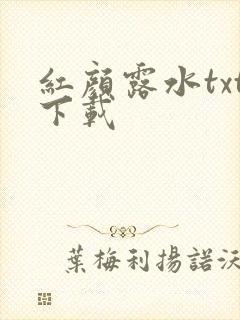 红颜露水txt下载