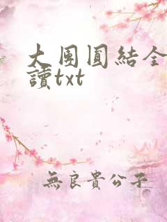 大团圆结全文阅读txt