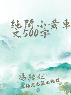 纯开小黄车小短文500字