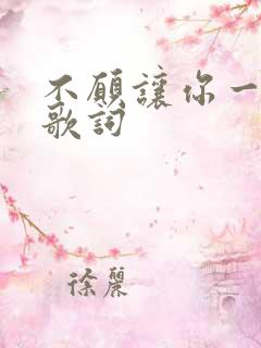 不愿让你一个人歌词