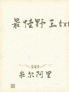 最佳野王txt