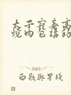 太子宠妾高肉红烧肉包讲的什么