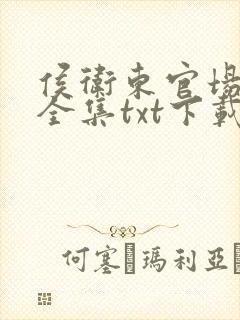 侯卫东官场笔记全集txt下载