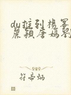 du推到杨幂赵丽颖唐嫣刘诗诗郑爽